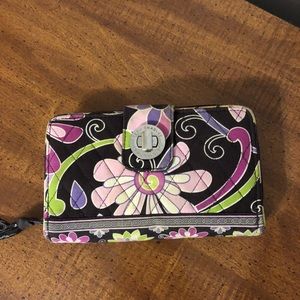 Vera Bradley Zip Around Wallet -Purple Punch